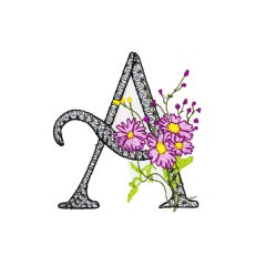 Graceful Floral Alphabet