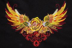 Dragon Wings with Rose
