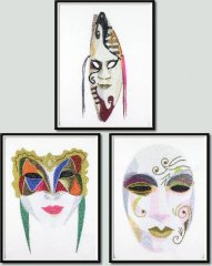 BFC1030 Three Dance Masks IV