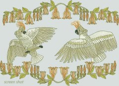 BFC1041 Art Nouveau Cockatoos Plus