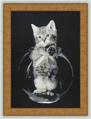 BFC1095 Window-Kitten in a Bowl