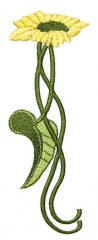 Art Nouveau Tall Sunflower
