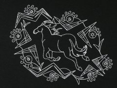 BFC1125 Blackwork Horses - 02