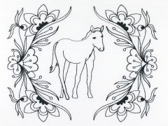BFC1125 Blackwork Horses - 09