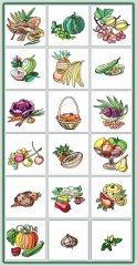 BFC1236 Stained Glass Fruit and Veggies