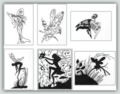 BFC1242 Blackwork Fairies