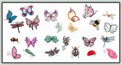 BFC1254 Applique Elements Butterflies and Friends