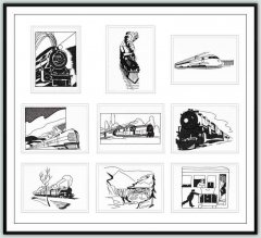 BFC1290 Blackwork - Trains