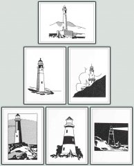 BFC1293 Blackwork Lighthouses