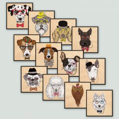 BFC1315 Hipster Canines Filled