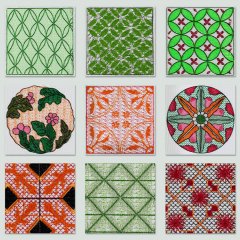 BFC1332 Colorful Textile Patterns