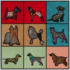 BFC1341 Embellished Dogs