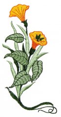 Art Nouveau Tall Trumpet Flower