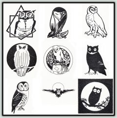 BFC1447 Blackwork Owls