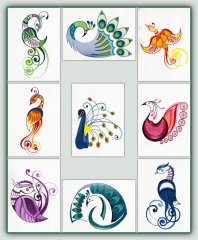 BFC1477 Decorative Peacocks