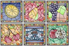 BFC1512 Stained Glass Squares-Fruit