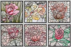 BFC1537 Stained Glass Squares-Roses