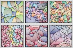 BFC1543 Stained Glass Quilt Squares-Abstract Patterns