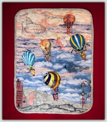 BFC1569 Art Quilt - Steampunk Skies