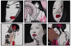 BFC1582 Geisha Quilt Squares