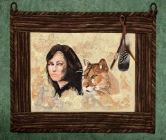 BFC1584 Native American Woman with Cougar