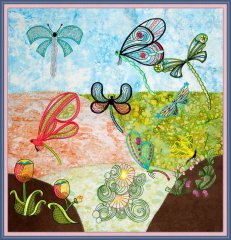 BFC1599 Embellished Dragonfly Garden