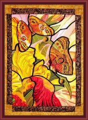 BFC1601 Stained Glass Eye Spot Butterflies