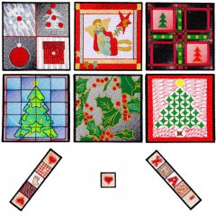 BFC1612 Christmas Quilt Squares with Borders