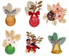 BFC1613 Six Christmas Ornaments