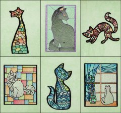 BFC1658 Stained Glass Cats by Fred