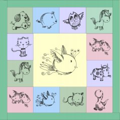 Sketchy Pals - Both Filled and Blackwork Versions Combo