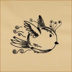 BFC1693 Sketchy Pals - Blackwork  Version - Birdy