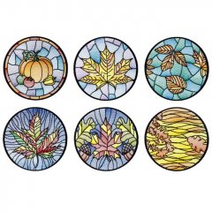 BFC1694 Stained Glass Autumn Quilt Circles