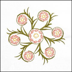 BFC1709 Art Nouveau Floral Quilt Blocks - 07