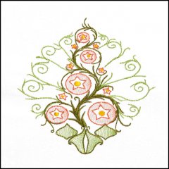 BFC1709 Art Nouveau Floral Quilt Blocks - 08
