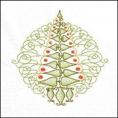 BFC1709 Art Nouveau Floral Quilt Blocks - 11