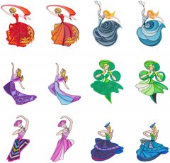 BFC1717 Applique or Not Dancing Ladies