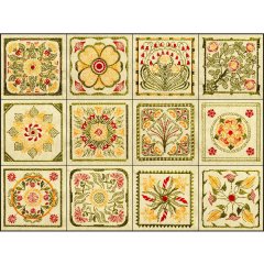BFC1727 Elegant Art Nouveau Quilt Blocks