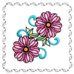 BFC1742 Stained Glass Floral Blocks - 03