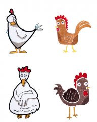 BFC1744 Roosters- The Lighter Side- Fun Set