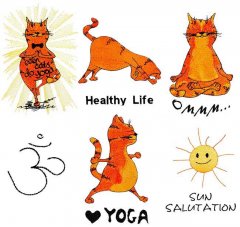 BFC1806 Yoga Cats