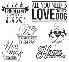 BFC1848 Dog Quote Fun Set II