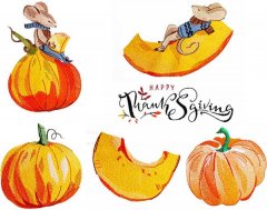 BFC1855 The Mouse and Pumpkin Thanksgiving