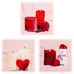 BFC1864 Three Christmas Candles Fun Set