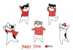 BFC1877 Dancing Cats