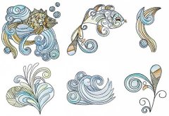 BFC1887 Decorative Art Nouveau Fish FUNSET