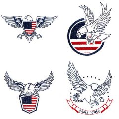 BFC1903 Four Patriotic Eagles Fun Set