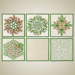 BFC1925 QIH or Reg Leafy Quilt Squares