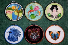 BFC1939 Framed Embroidery Sampler