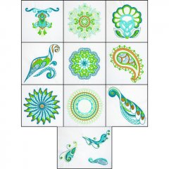BFC1982 Aquamarine Paisley and More